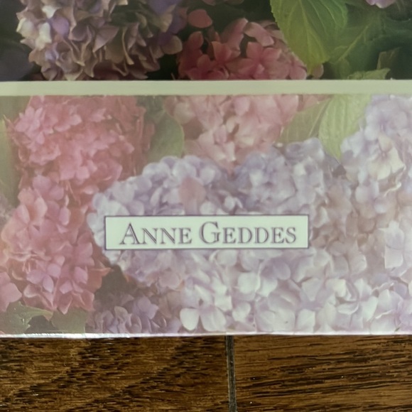 NIP Vintage ANNE GEDDES Rare Bloom Matted Hydrangeas 8" x 10" Lithograph Print - Picture 3 of 6